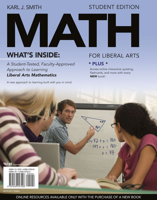 MATH for Liberal Arts, 1st Edition Cengage