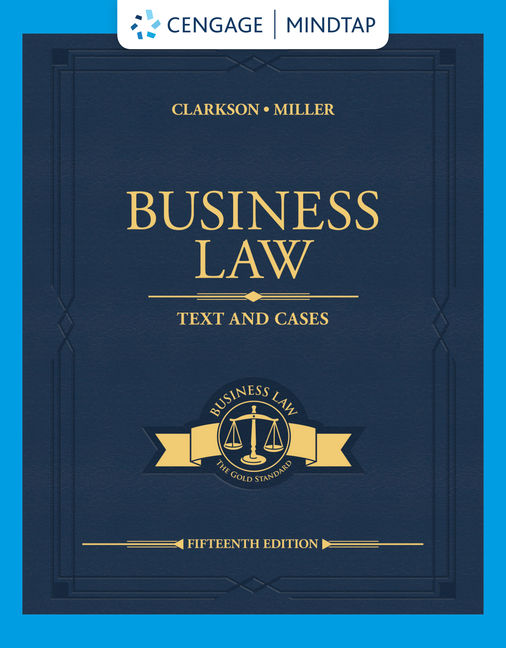 MindTap for Clarkson/Miller's Business Law: Text & Cases, 2 terms
