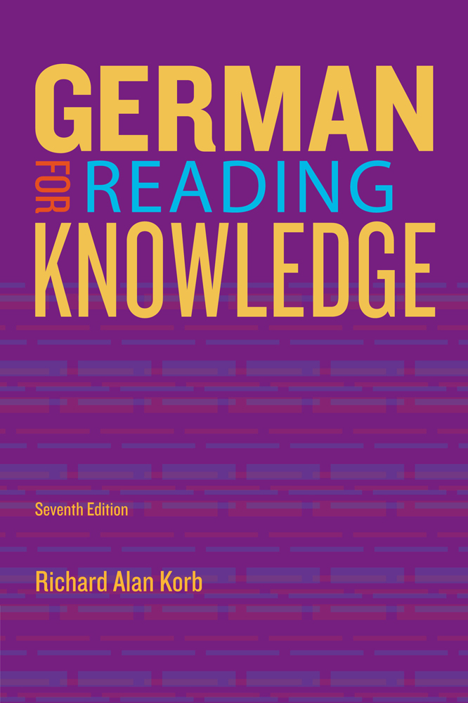 German for Reading Knowledge, 7th Edition - 9781133604266 - Cengage