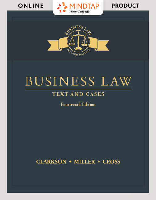 MindTap Business Law, 1 term (6 months) Instant Access for 