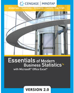 MindTapV2.0 for Anderson/Sweeney/Williams/Camm/Cochran's Essentials of Modern Business Statistics with Microsoft Excel, 1 term Instant Access