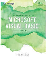 MindTapV2.0 for Zak's Programming with Microsoft Visual Basic 2019, 1 term Instant Access