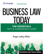 Cengage Infuse for Miller's Business Law Today, The Essentials: Text and Summarized Cases, 1 term Instant Access