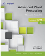 Advanced Word Processing Lessons 56-110