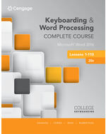 Keyboarding and Word Processing Complete Course Lessons 1-110