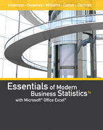 XLSTAT Education Edition, 2 terms Instant Access for Anderson/Sweeney/Williams/Camm/Cochran's Essentials of Modern Business Statistics with Microsoft Office Excel, 7th Edition